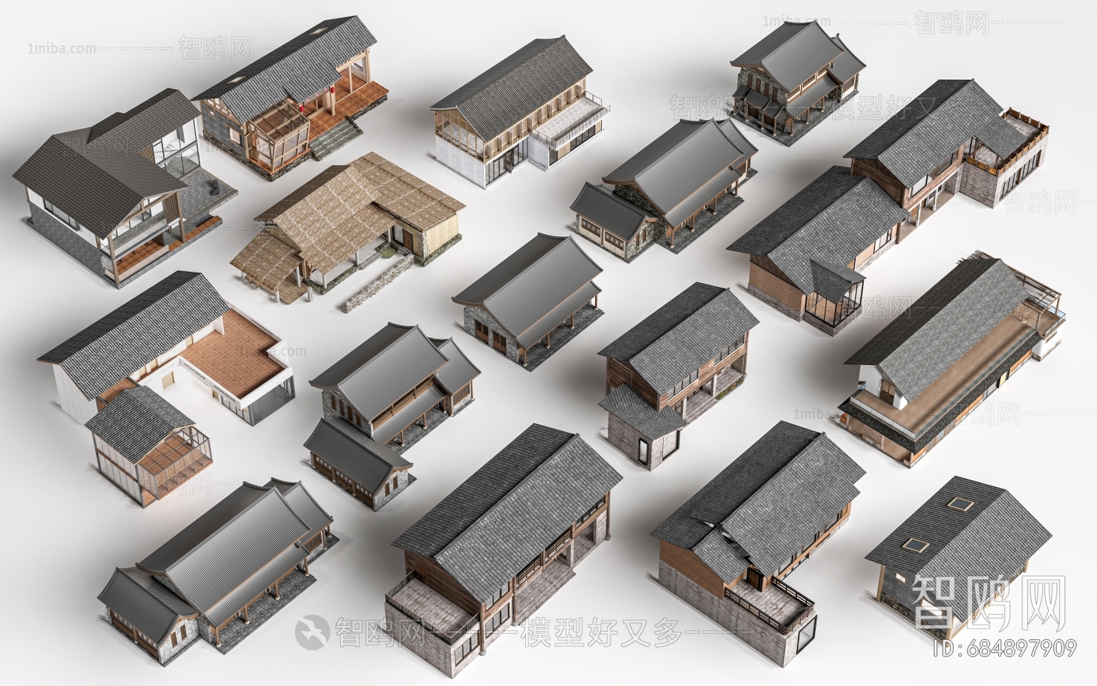 New Chinese Style Appearance Of Commercial Building