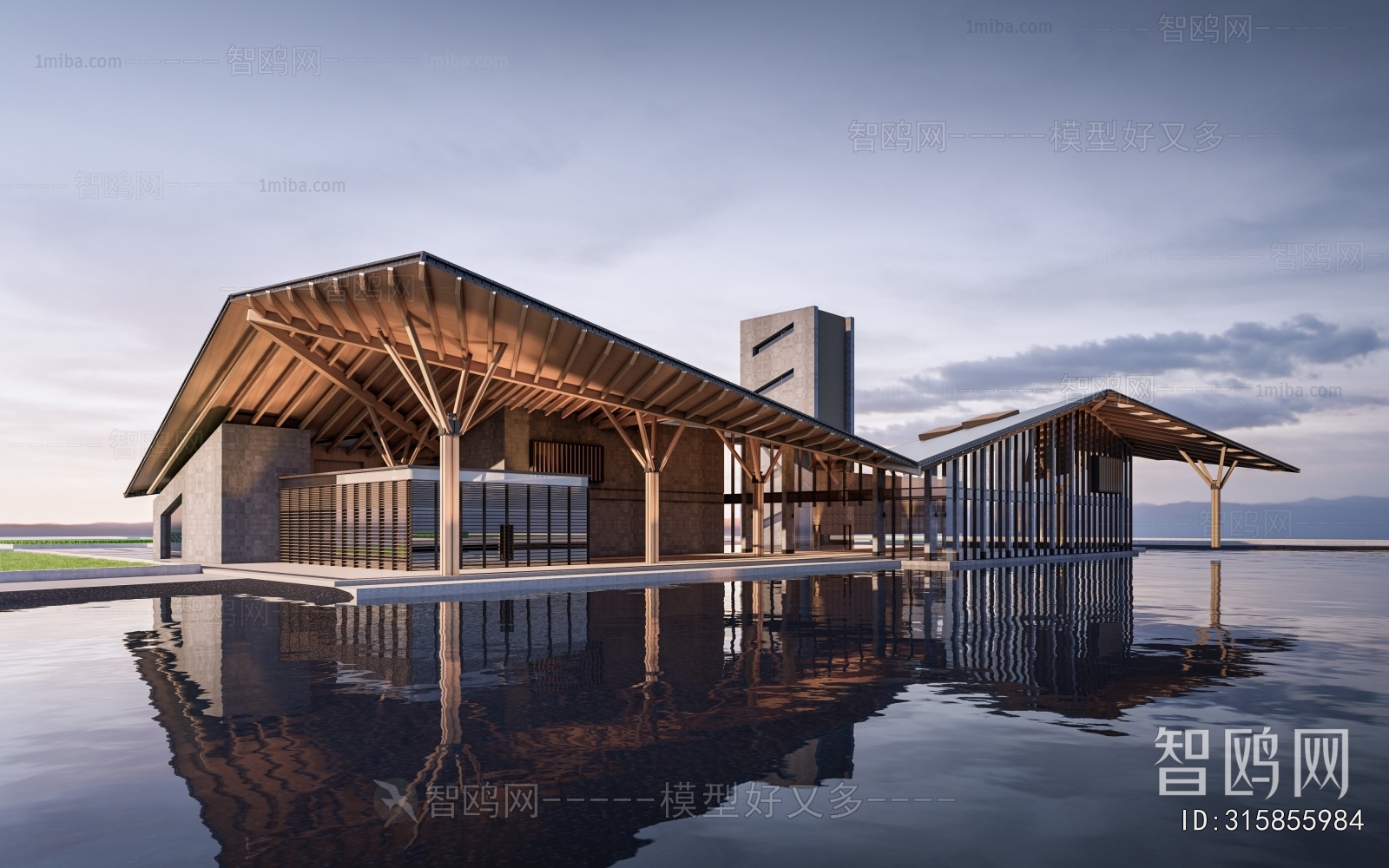 New Chinese Style Architecture Of Artistic Style