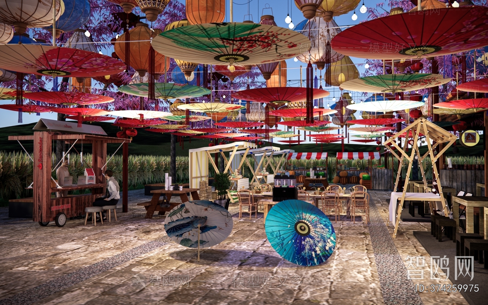 New Chinese Style Park Landscape