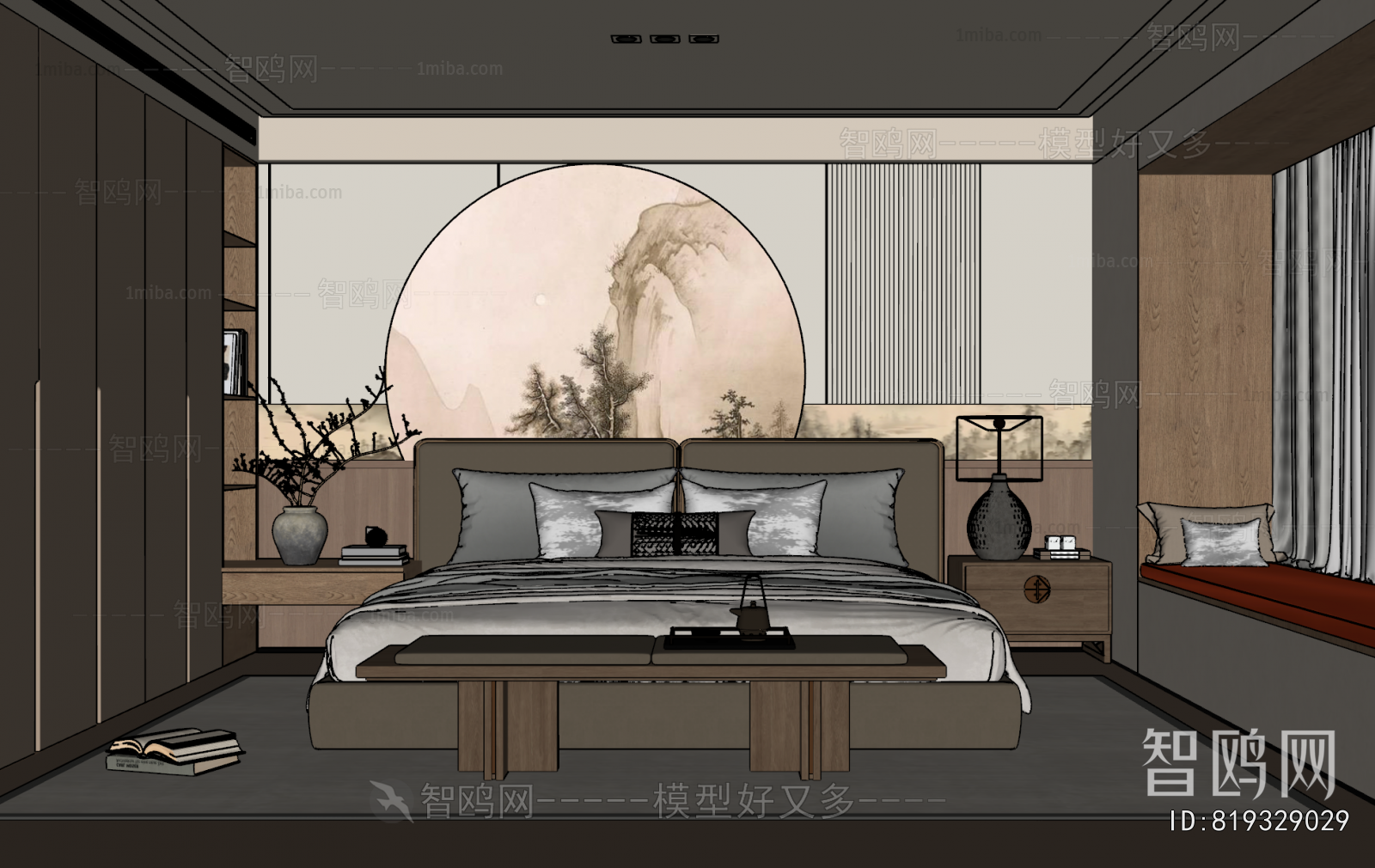 New Chinese Style Bedroom