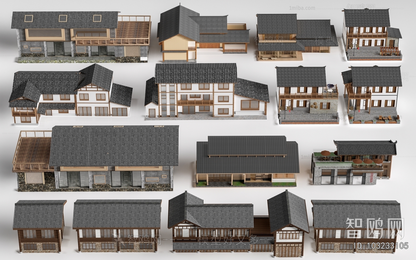 New Chinese Style Appearance Of Commercial Building