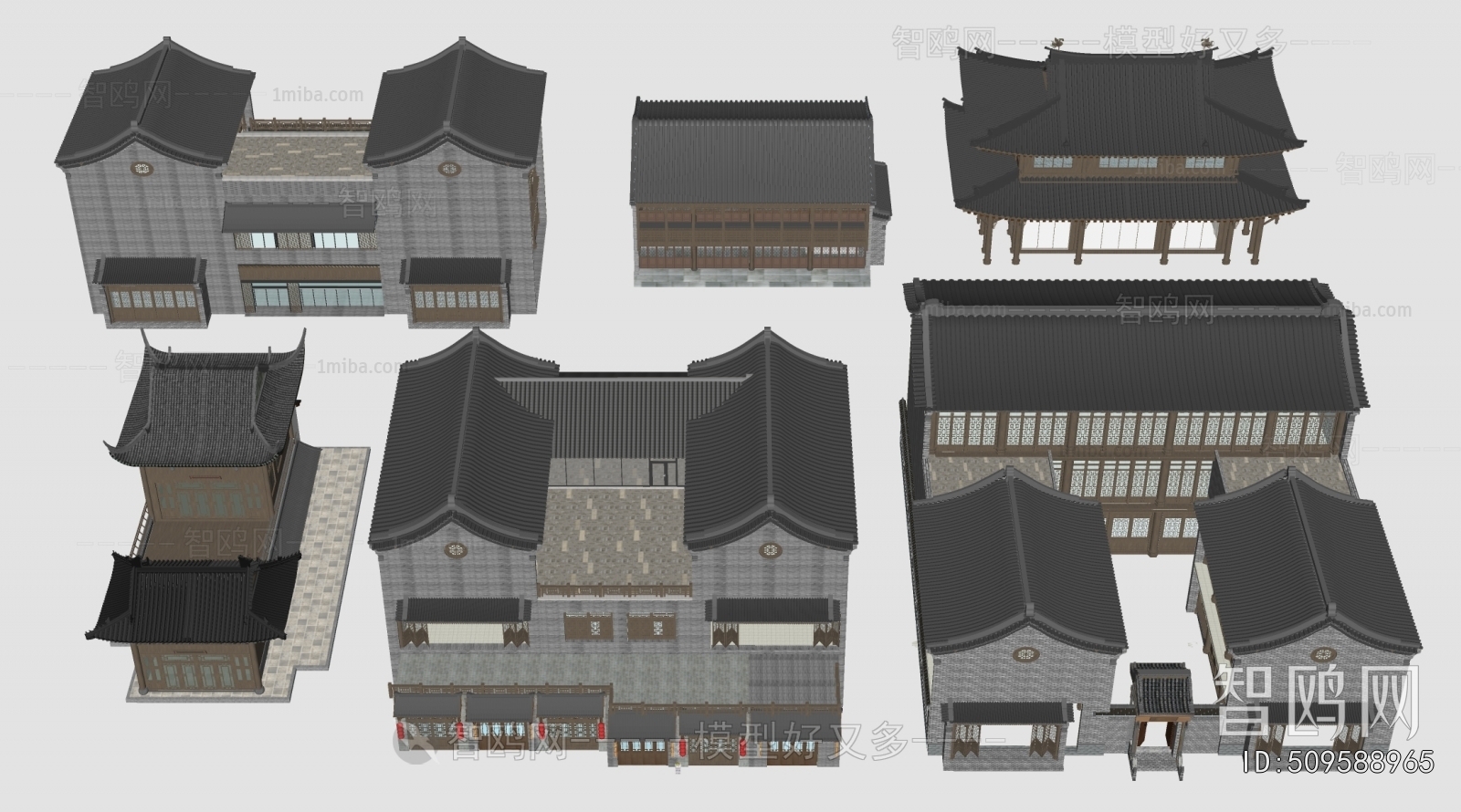 New Chinese Style Appearance Of Commercial Building