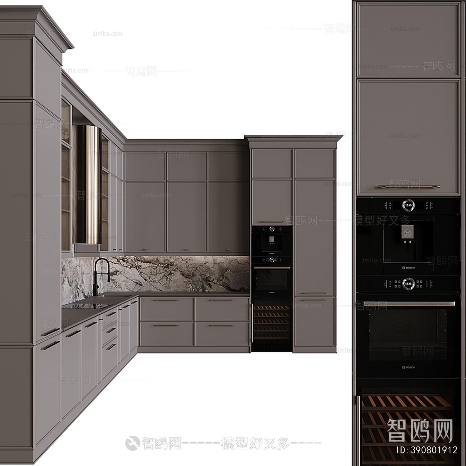 Simple European Style Kitchen Cabinet