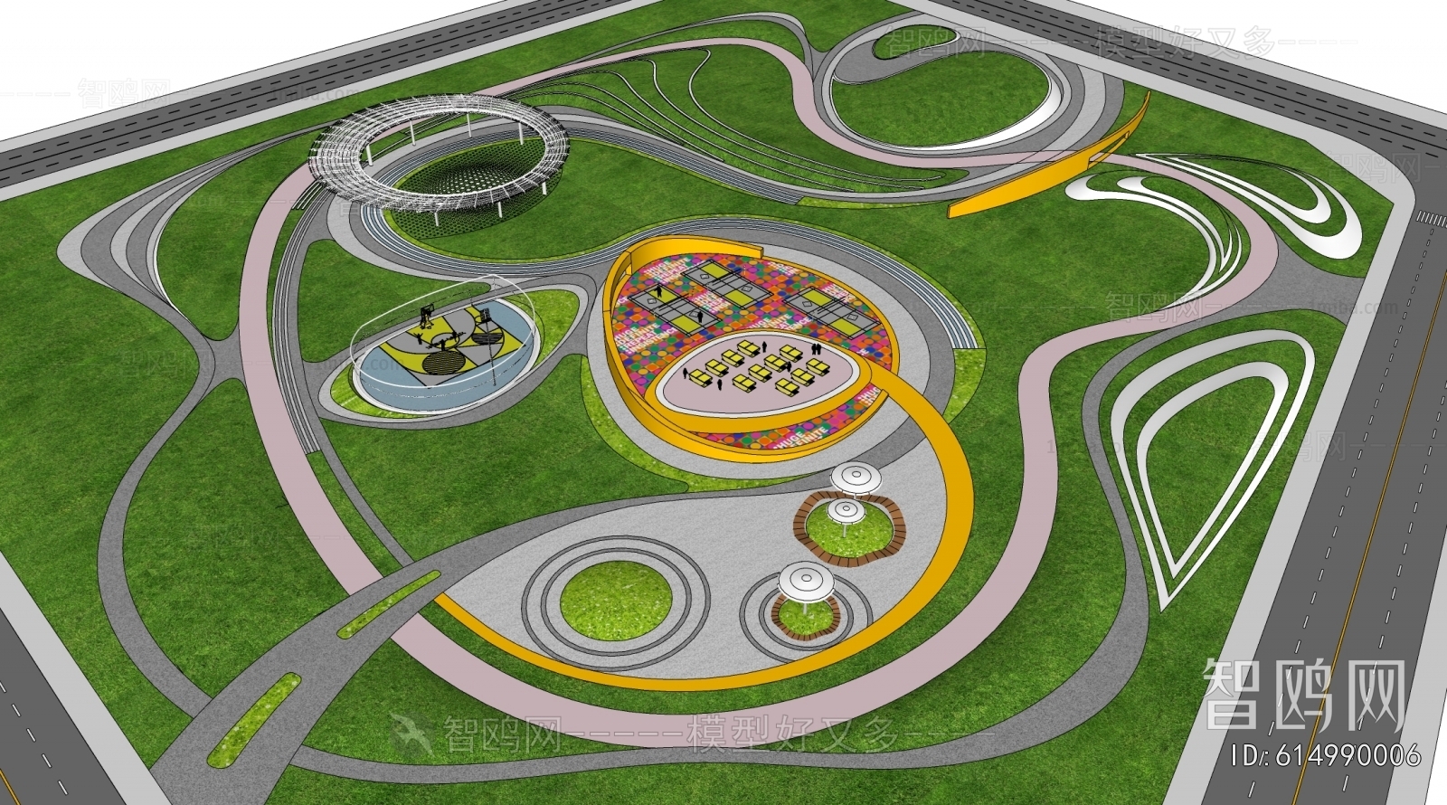 Modern Park Landscape