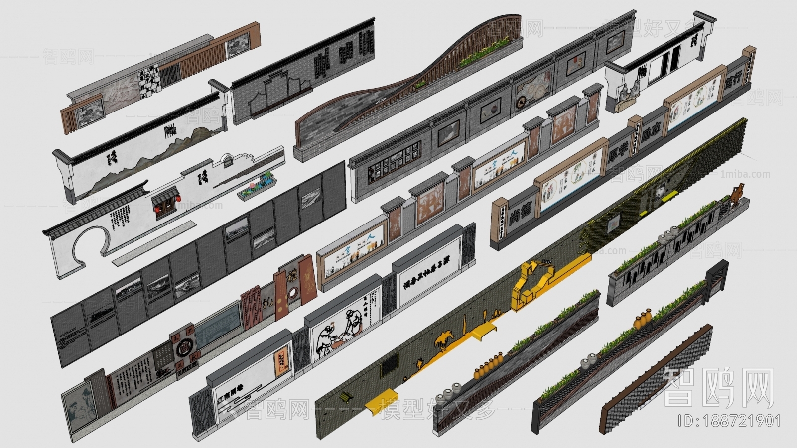 New Chinese Style Landscape Wall