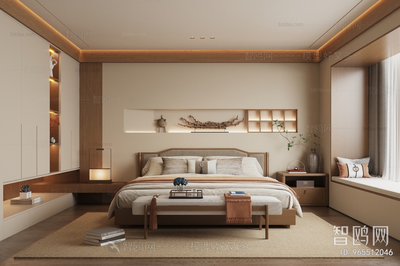 New Chinese Style Bedroom