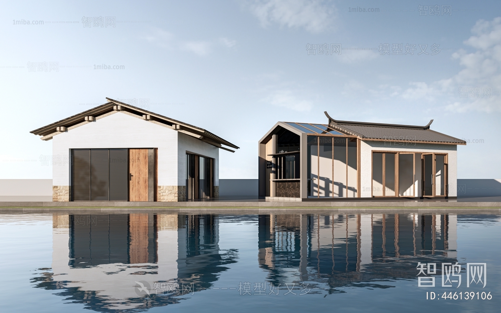 New Chinese Style Appearance Of Commercial Building