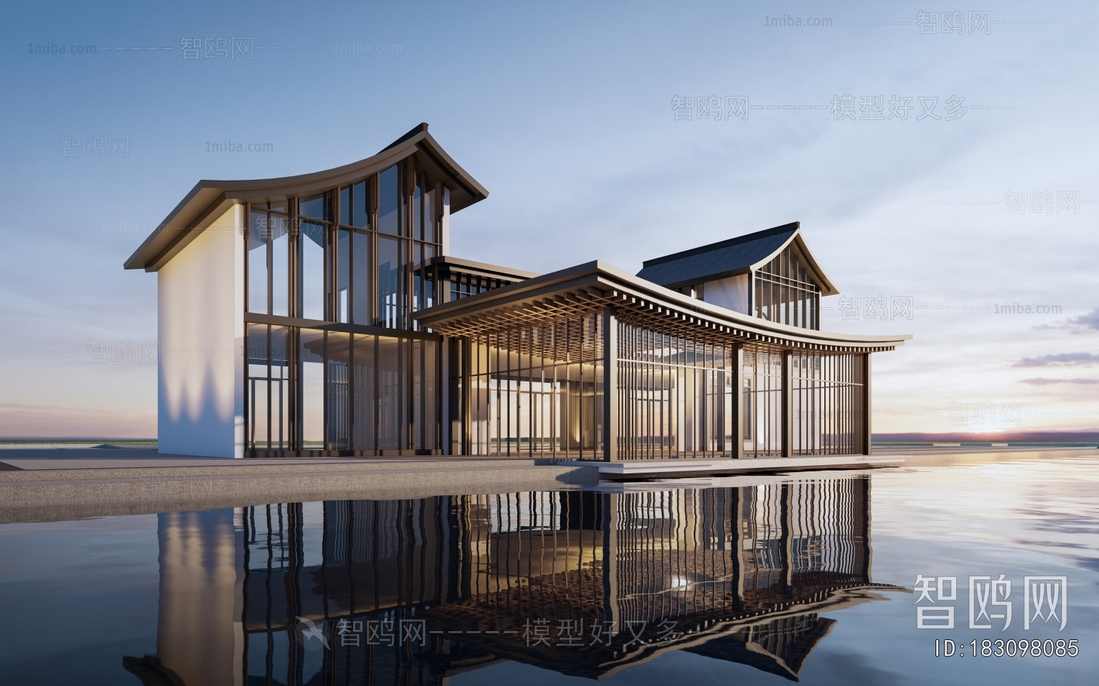 New Chinese Style Architecture Of Artistic Style