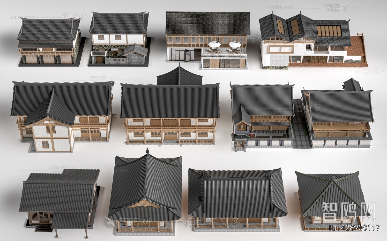 New Chinese Style Appearance Of Commercial Building