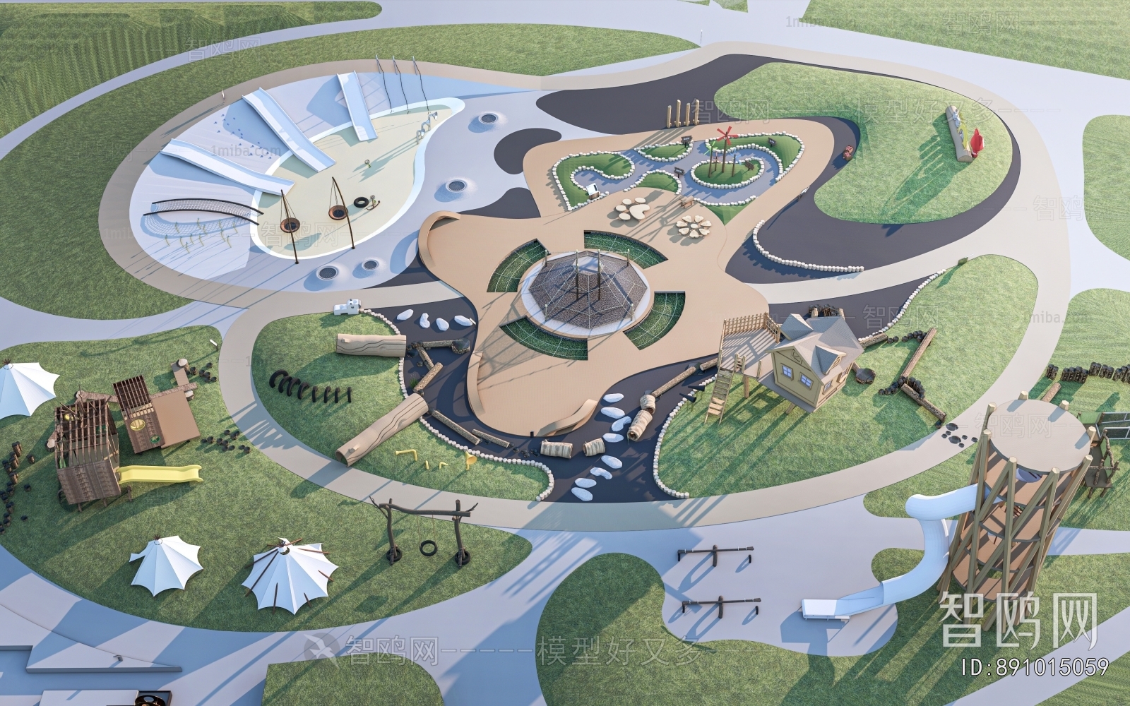 Modern Park Landscape