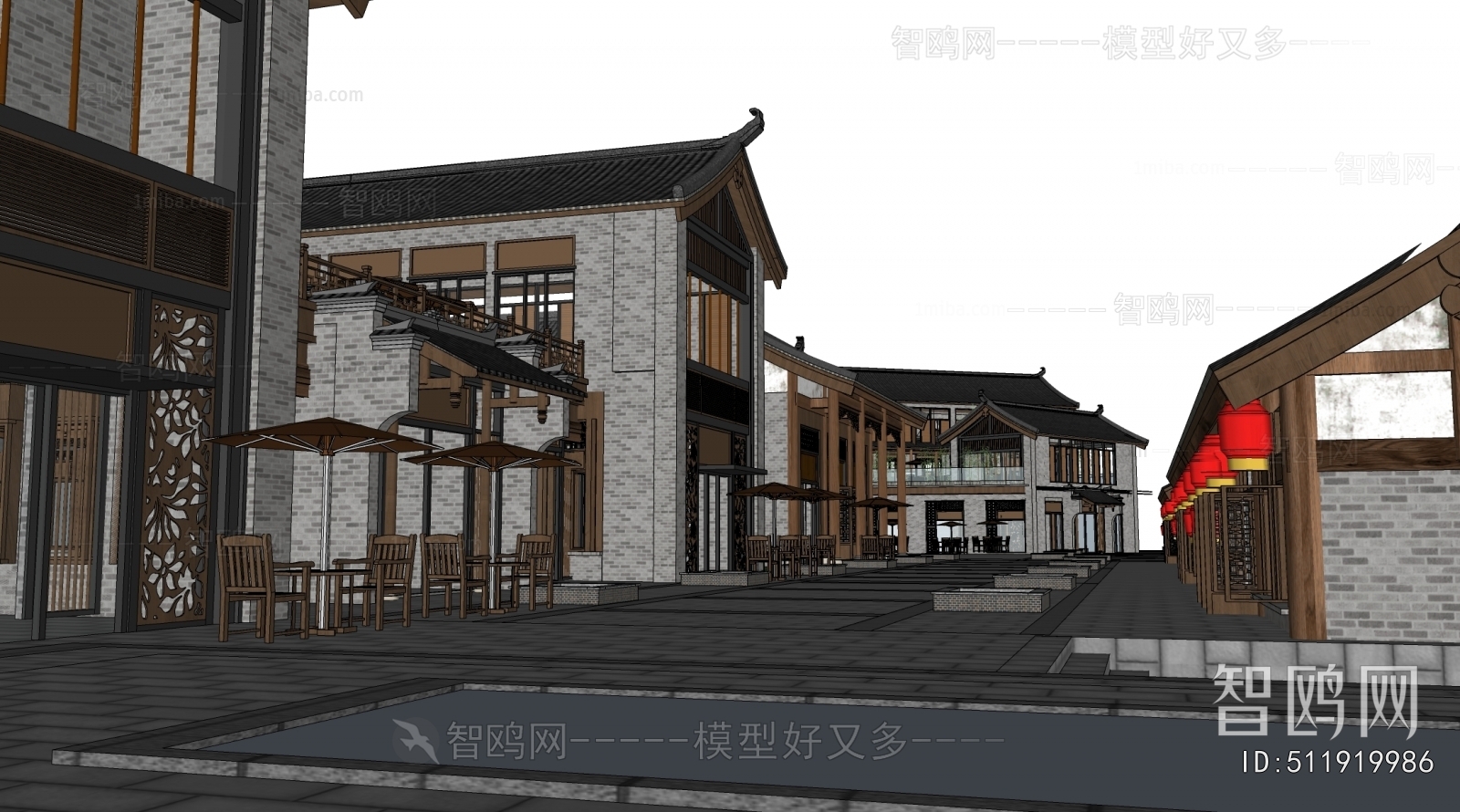 New Chinese Style Commercial Street