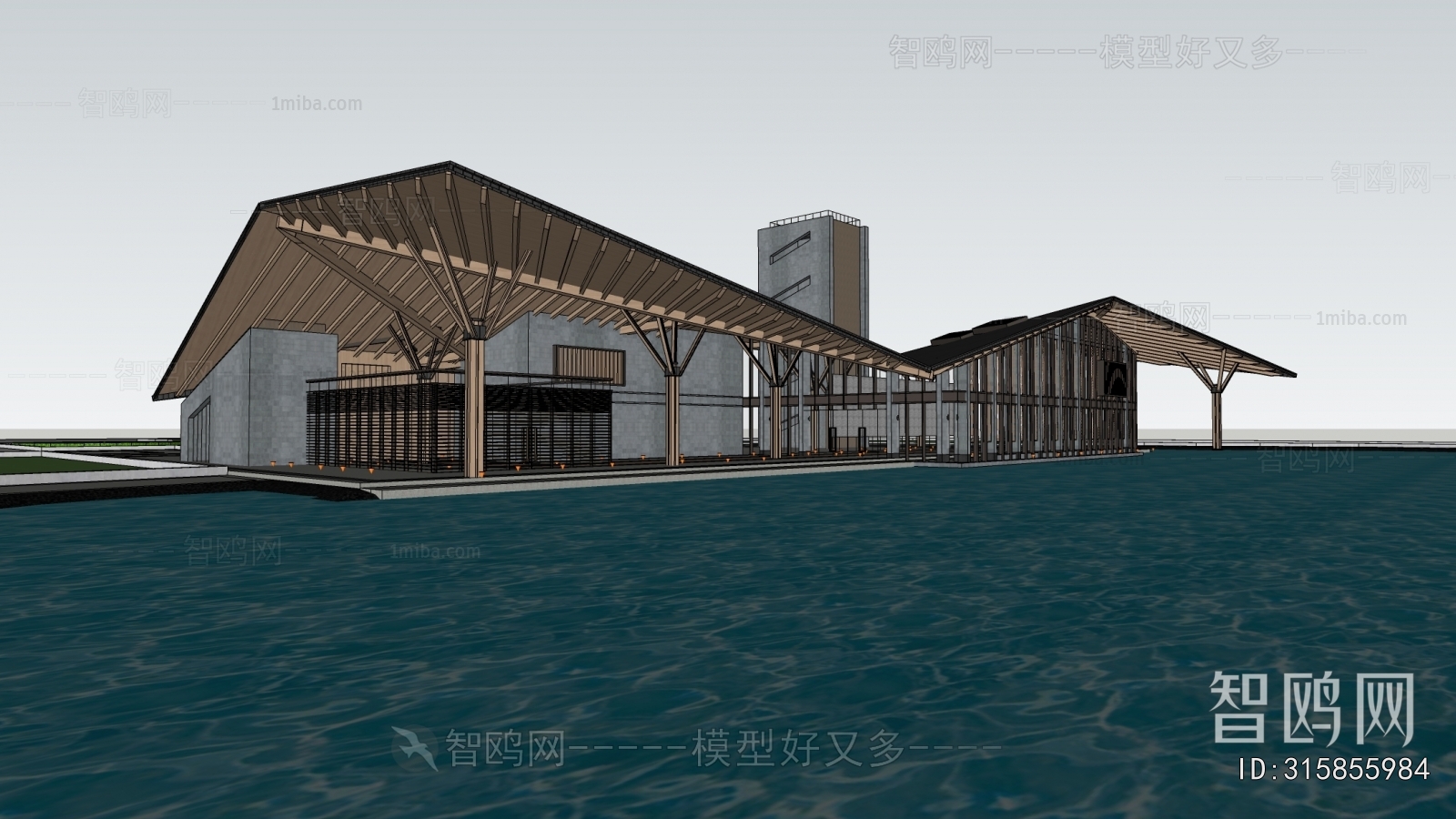 New Chinese Style Architecture Of Artistic Style