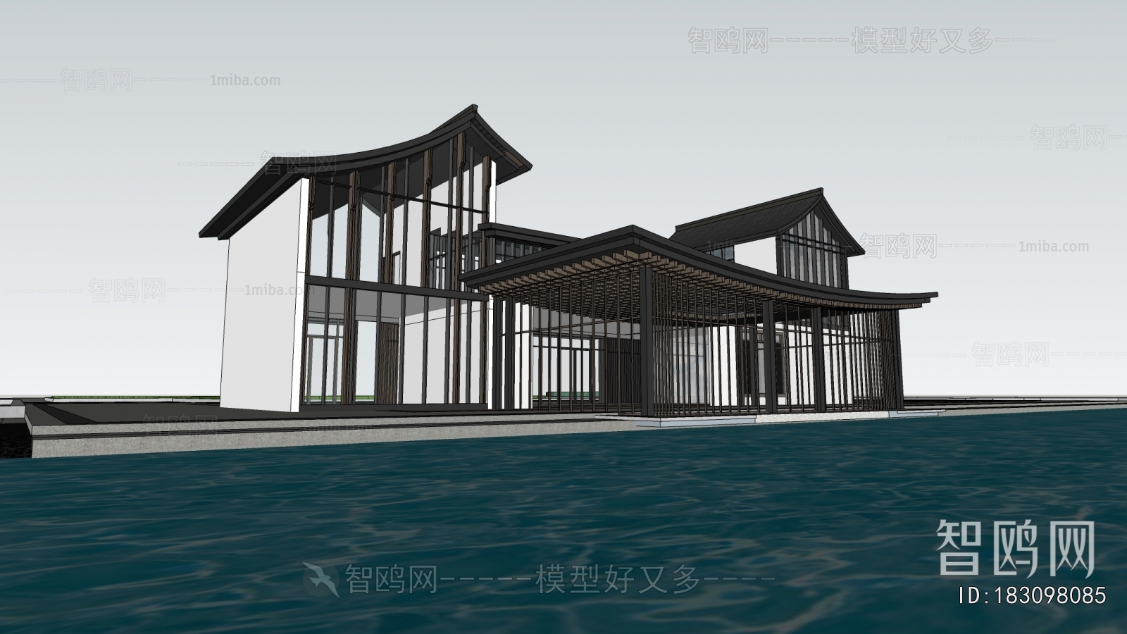 New Chinese Style Architecture Of Artistic Style