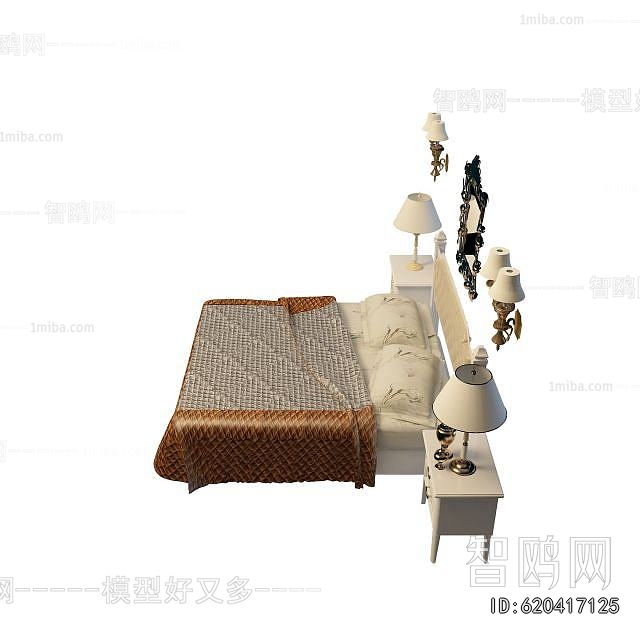 Nordic Style Simple European Style Double Bed