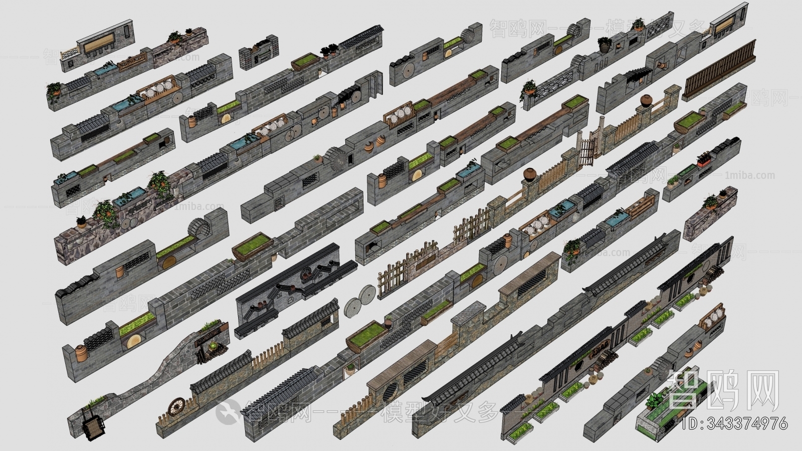 New Chinese Style Landscape Wall