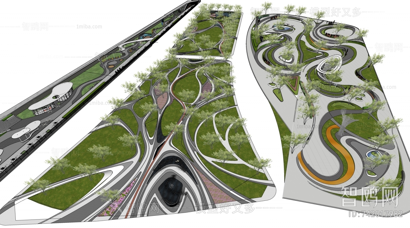 Modern Park Landscape