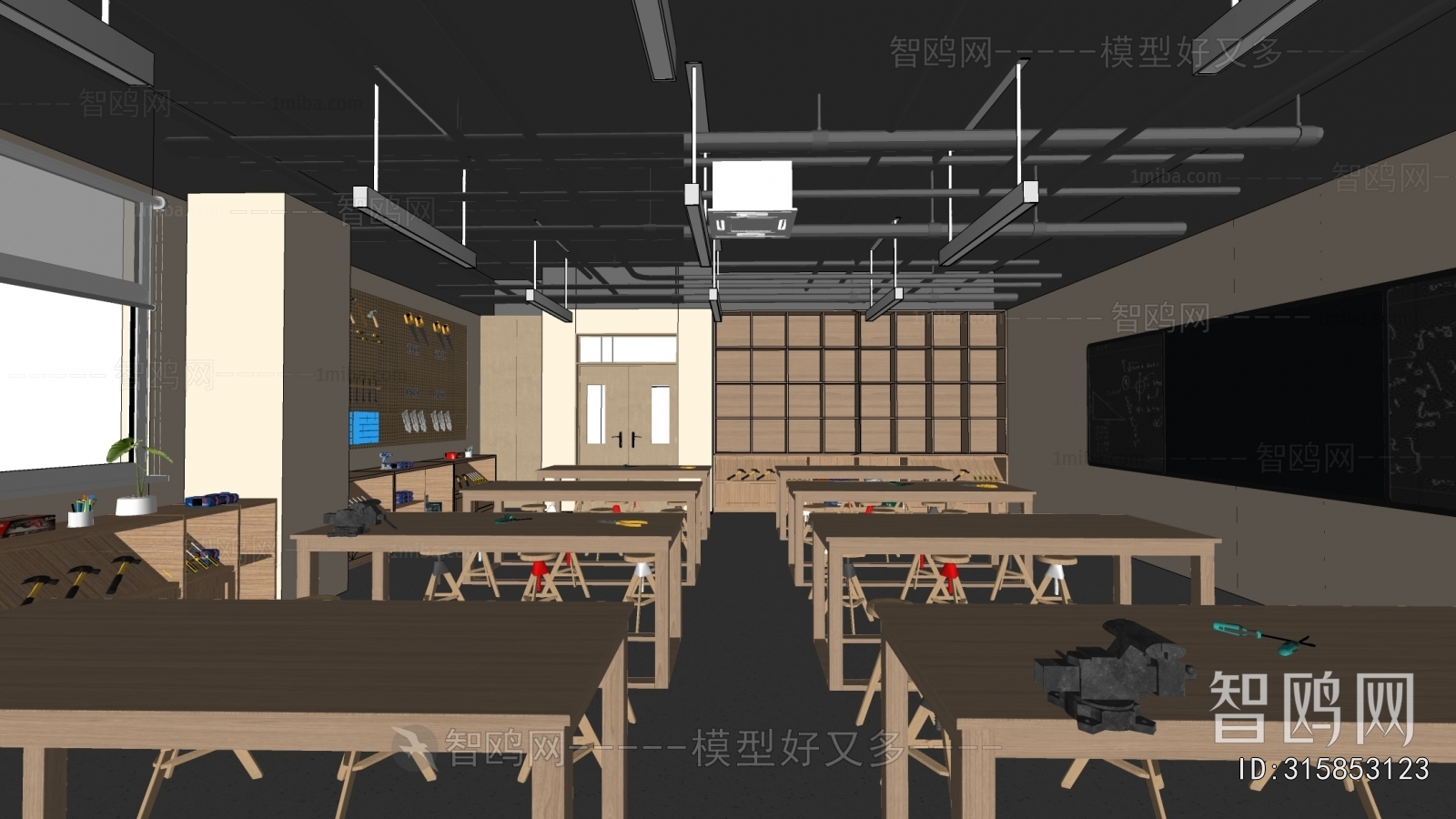 New Chinese Style Calligraphy Classroom