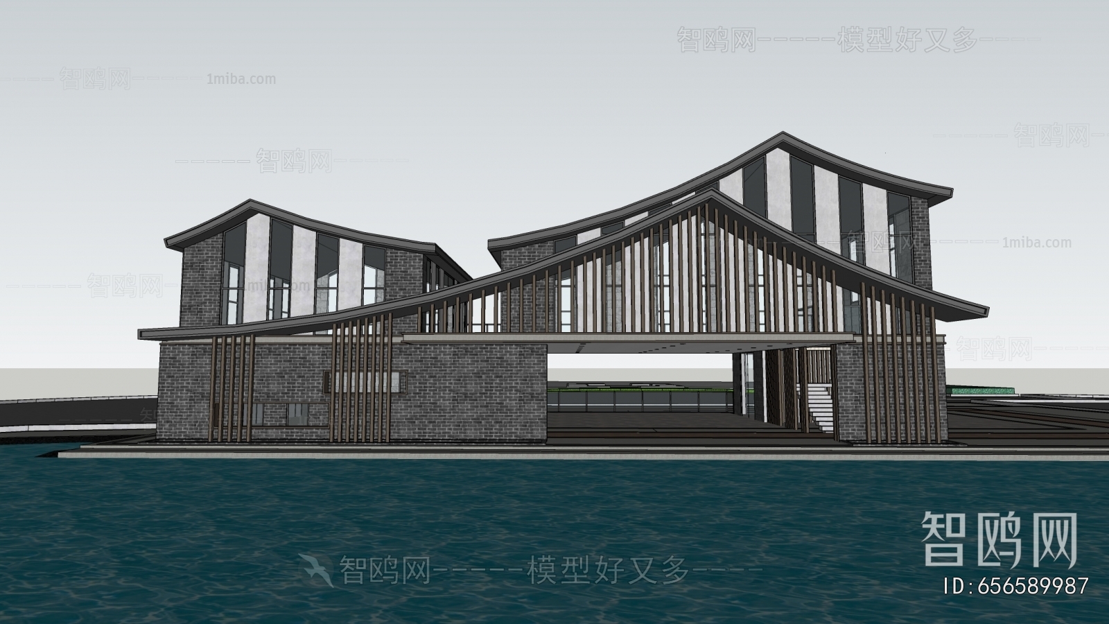 New Chinese Style Architecture Of Artistic Style