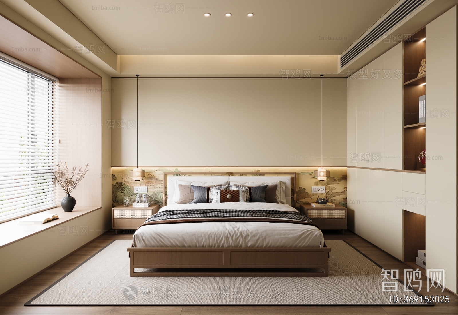 New Chinese Style Bedroom