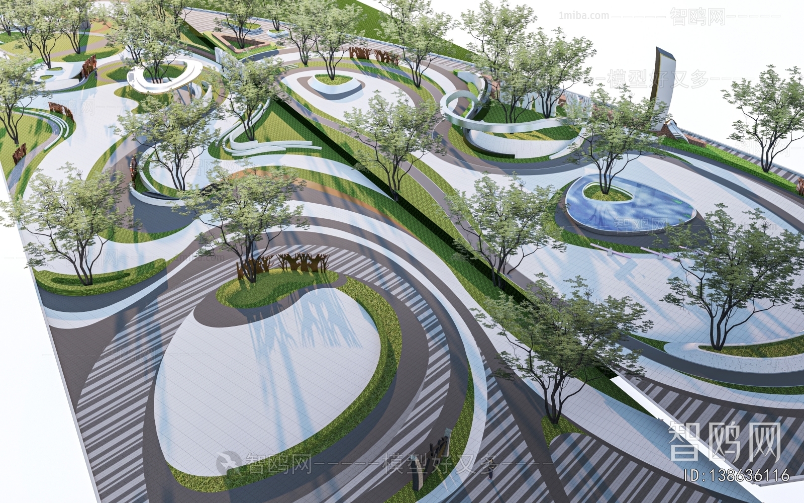 Modern Park Landscape