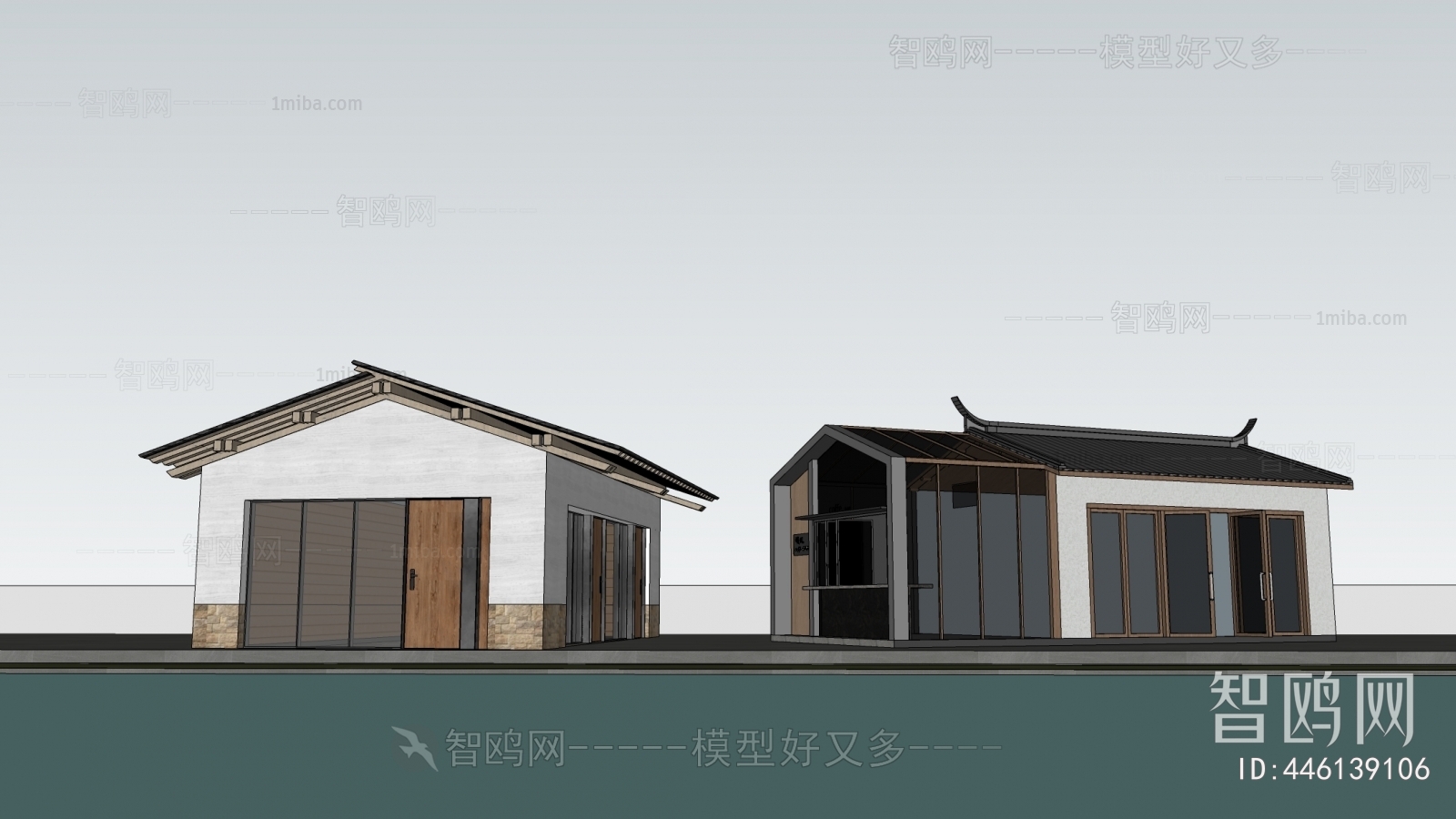 New Chinese Style Appearance Of Commercial Building