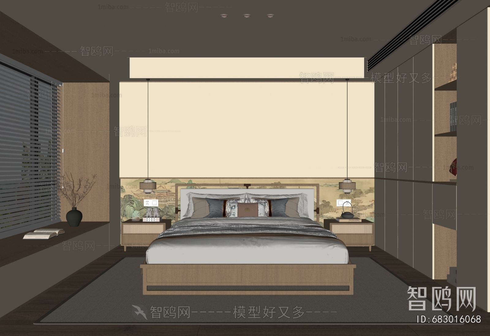 New Chinese Style Bedroom