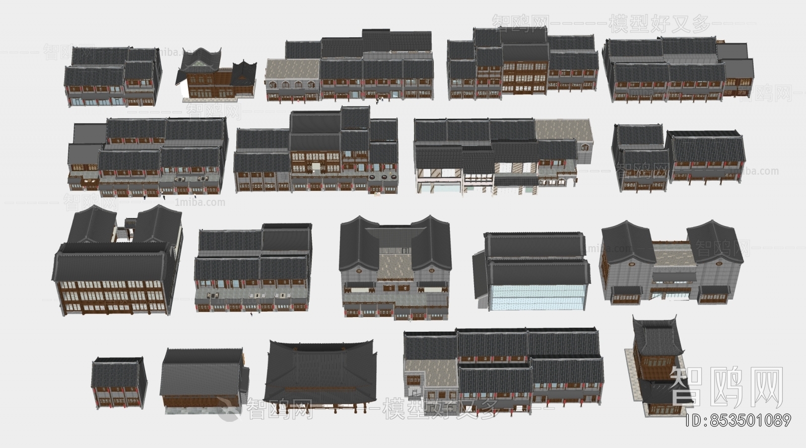 New Chinese Style Appearance Of Commercial Building