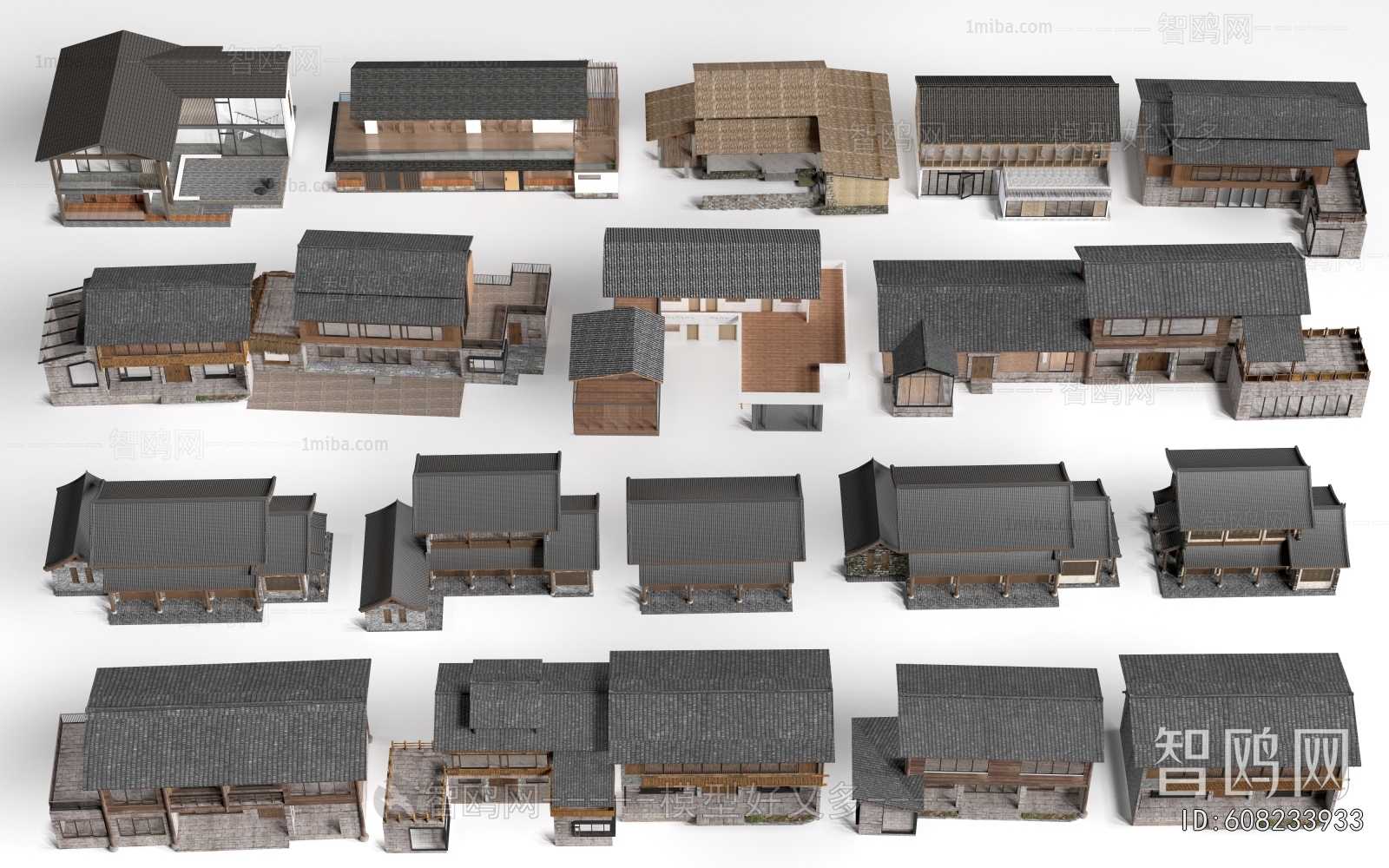 New Chinese Style Appearance Of Commercial Building