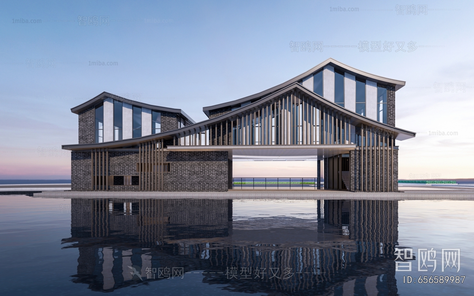 New Chinese Style Architecture Of Artistic Style