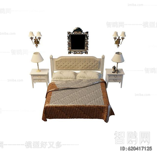 Nordic Style Simple European Style Double Bed