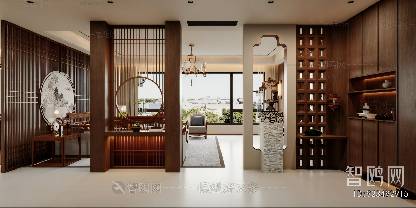 New Chinese Style A Living Room