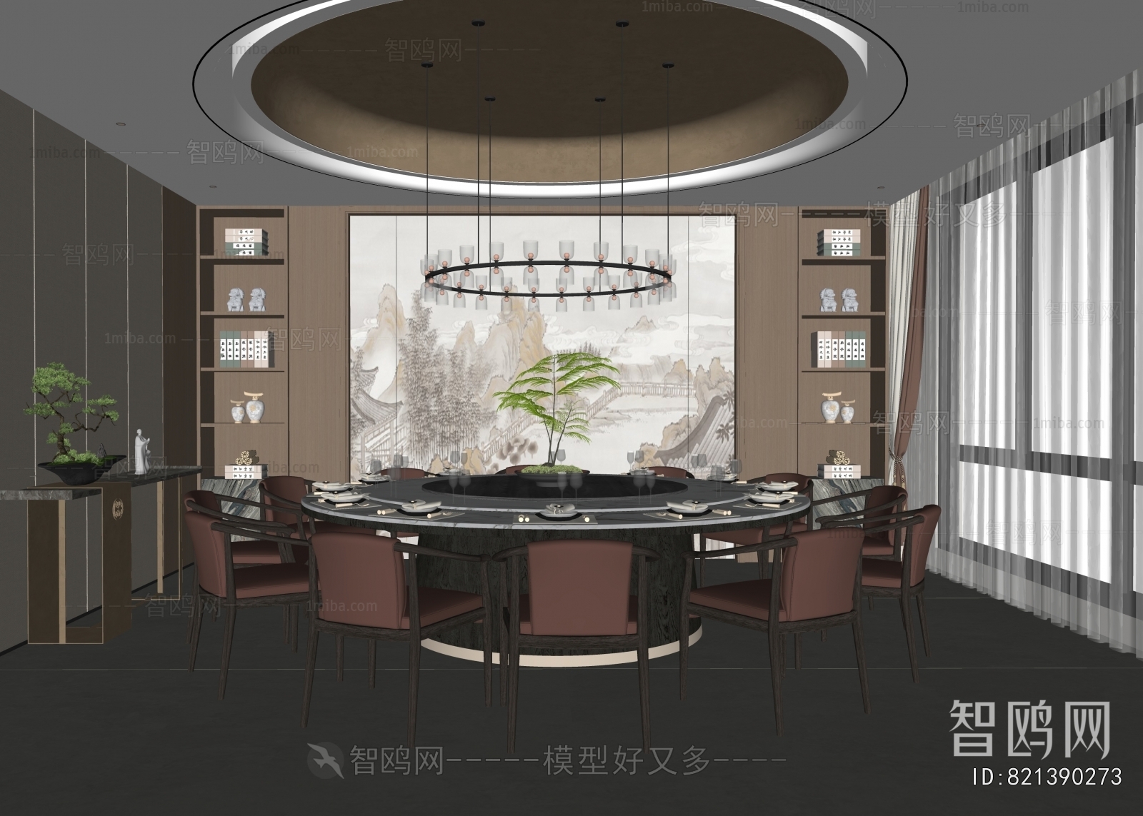 新中式餐厅包厢