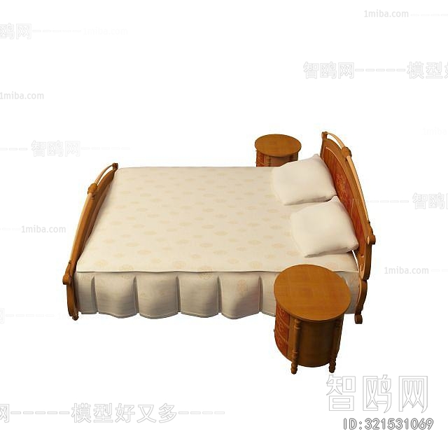 New Chinese Style Double Bed