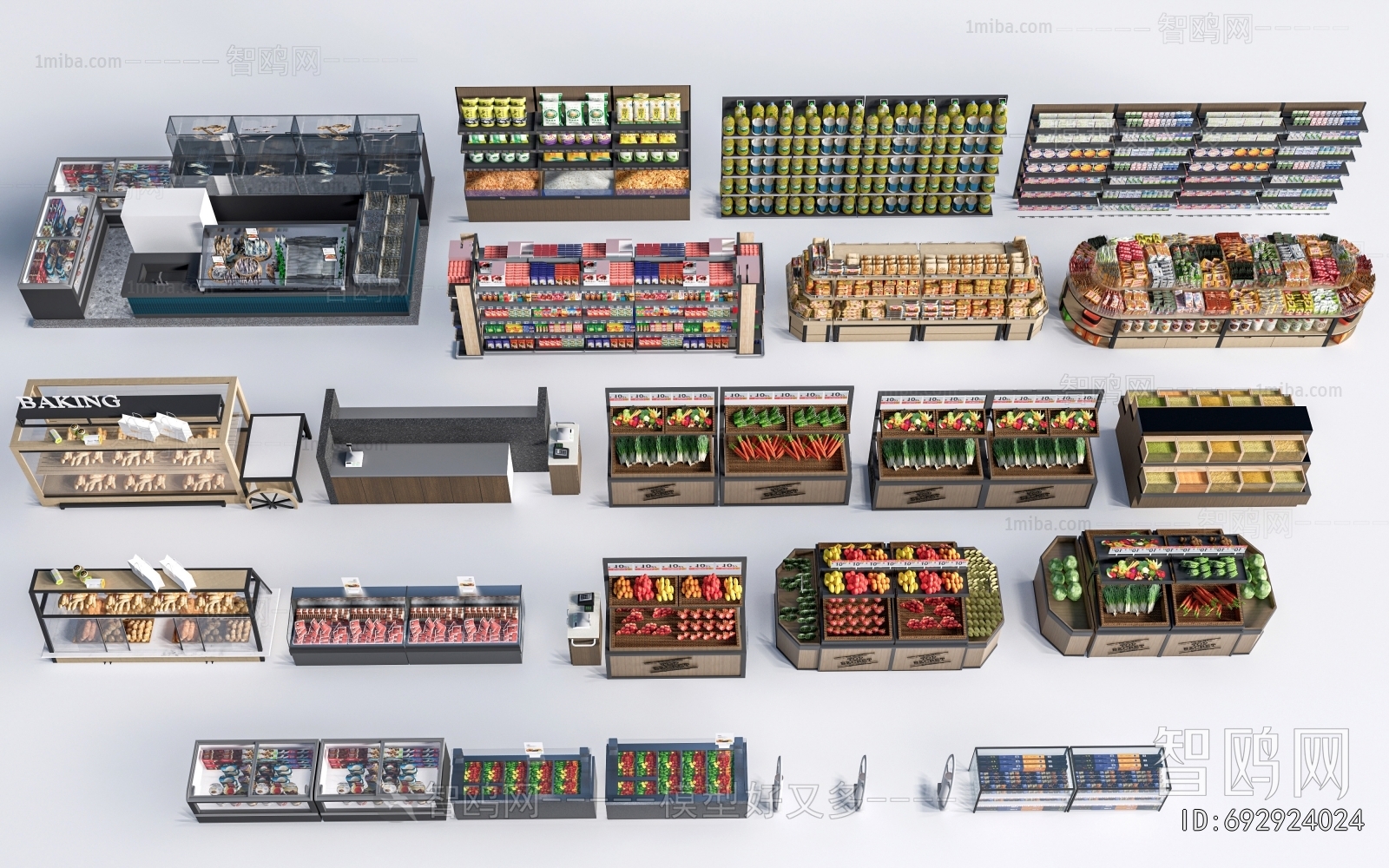 Modern Supermarket Shelf