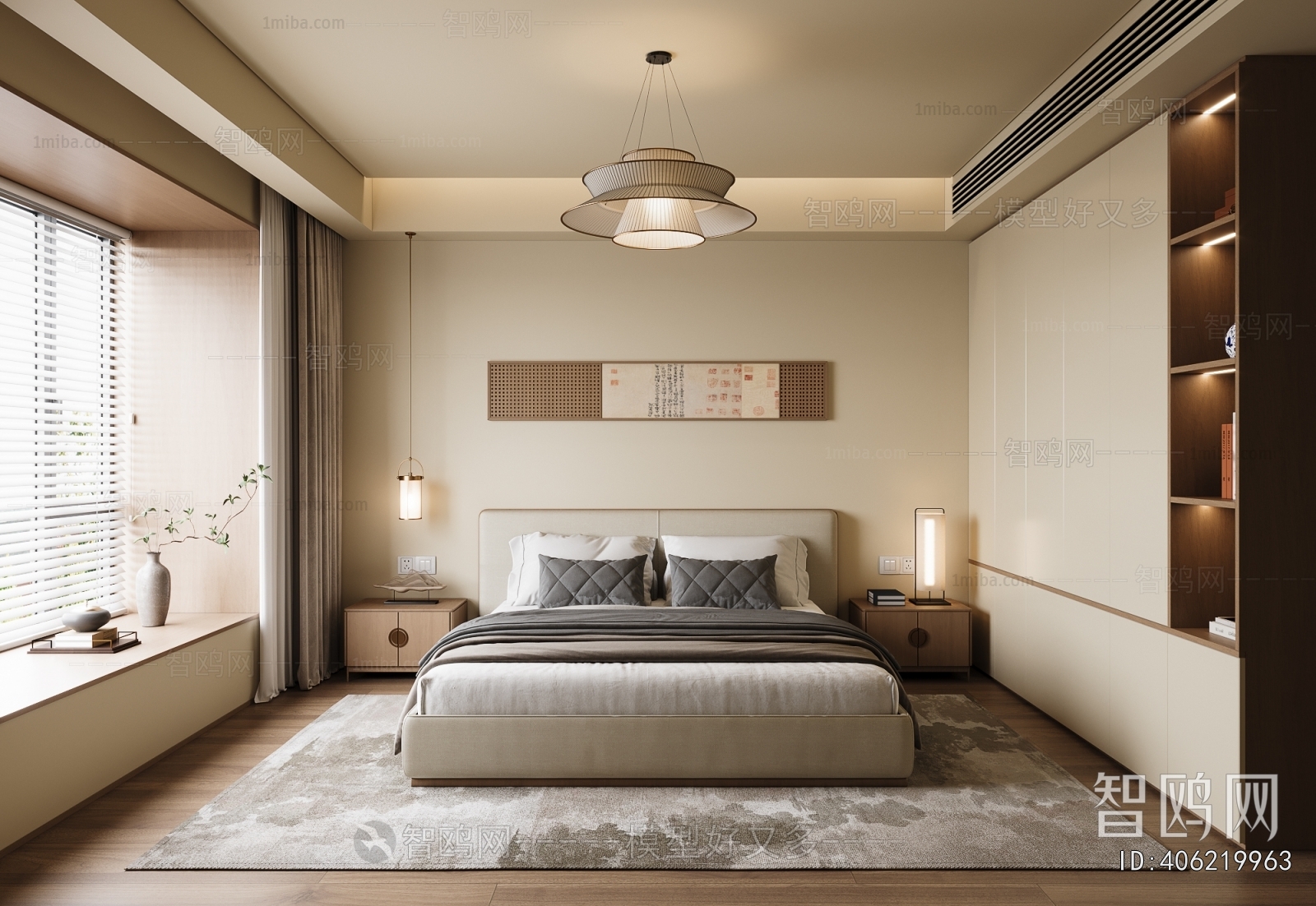 New Chinese Style Bedroom