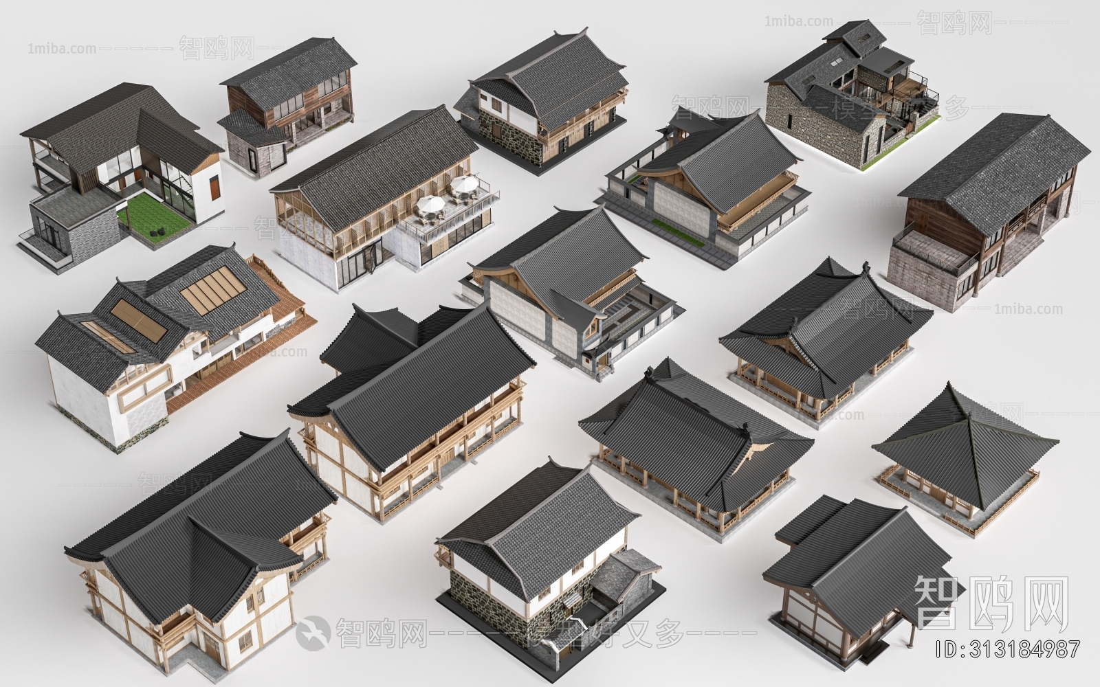 New Chinese Style Appearance Of Commercial Building