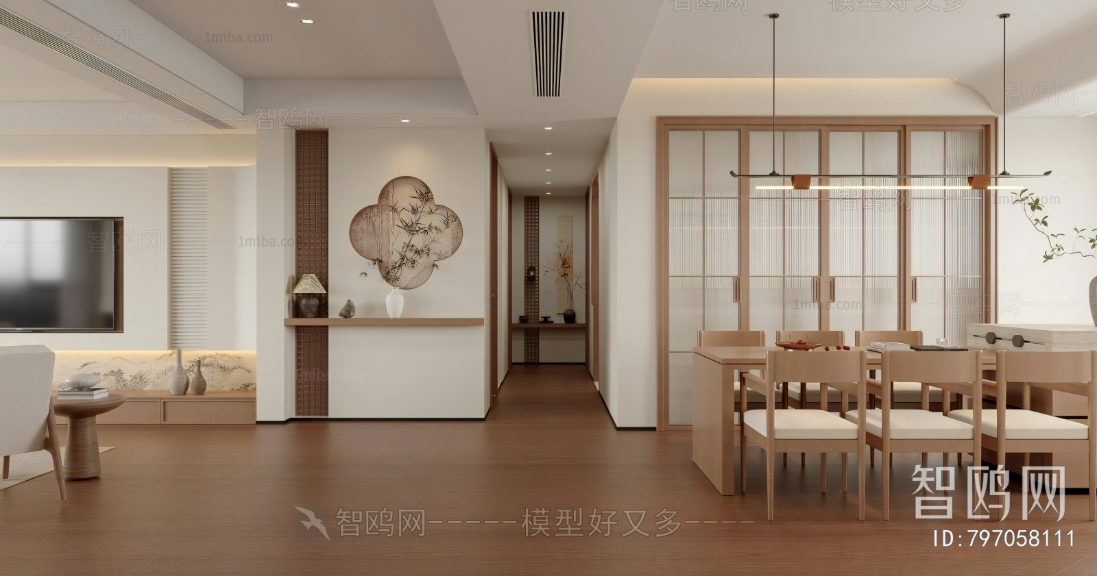 New Chinese Style A Living Room