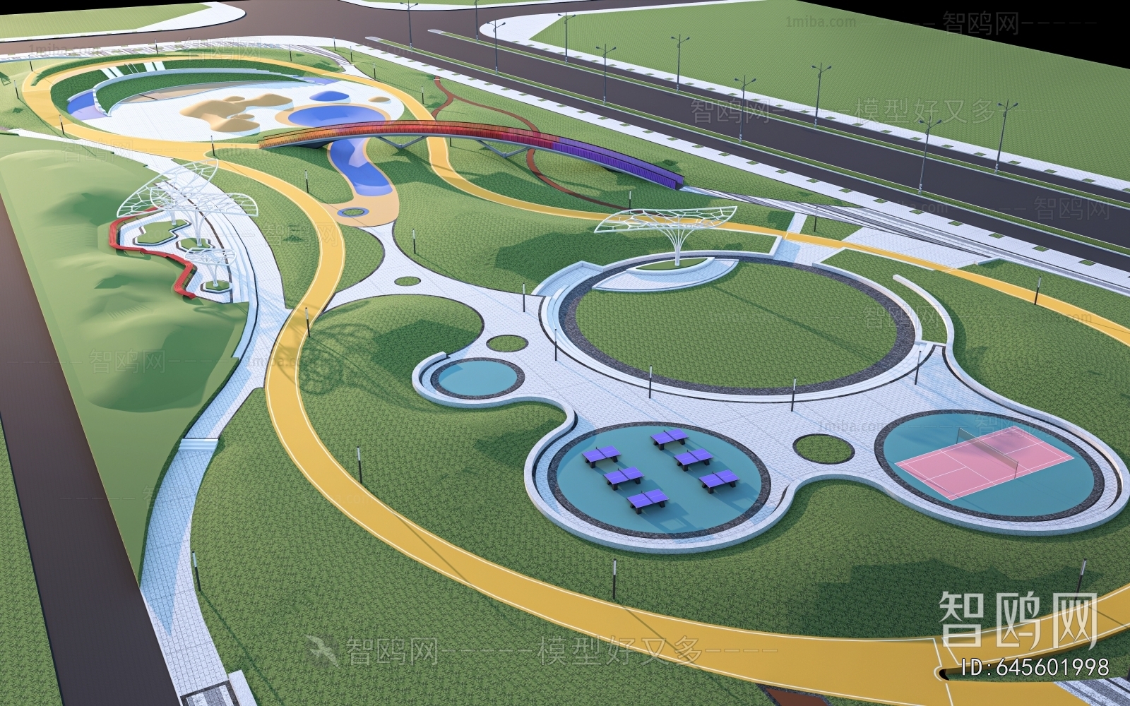 Modern Park Landscape