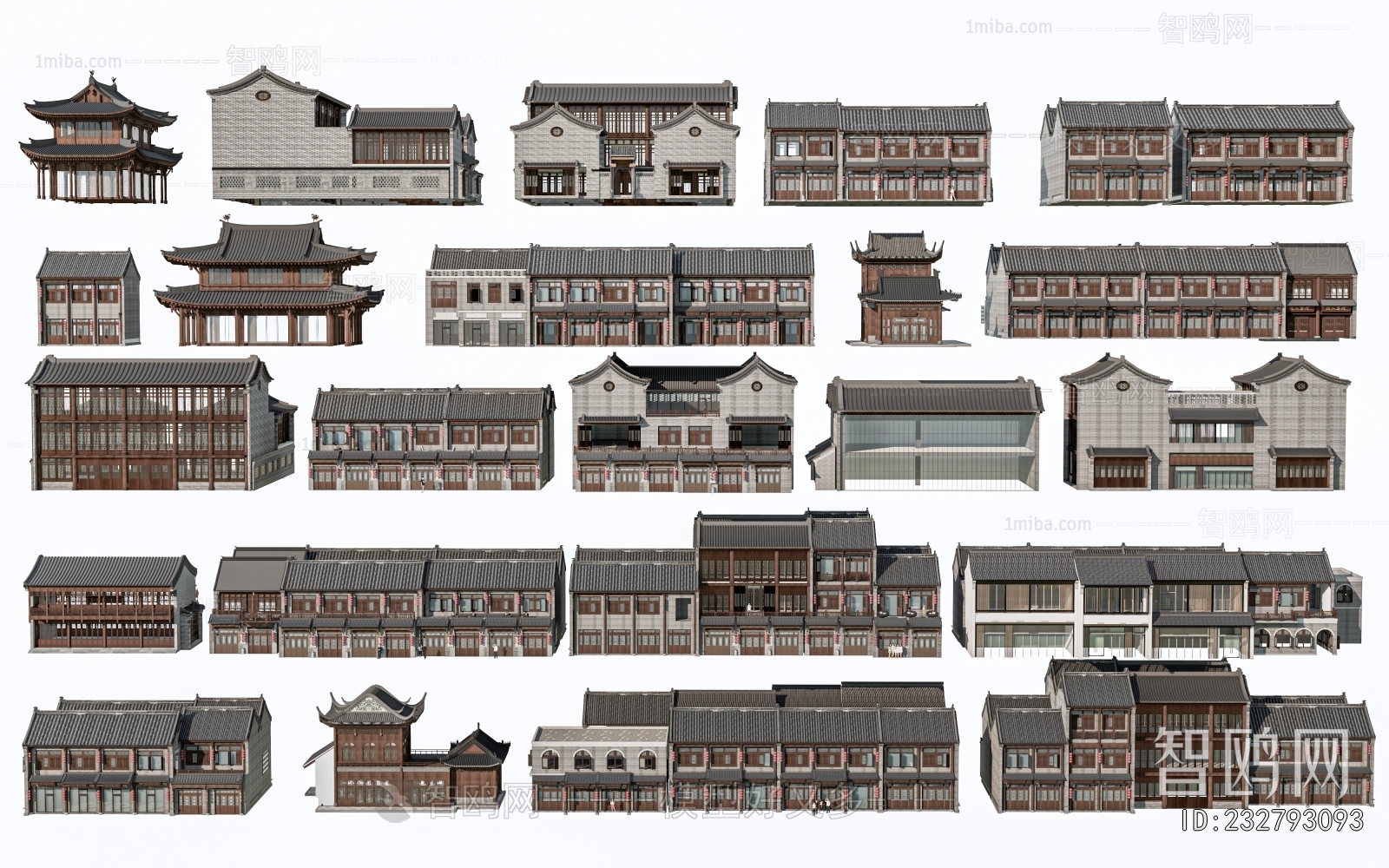 New Chinese Style Appearance Of Commercial Building