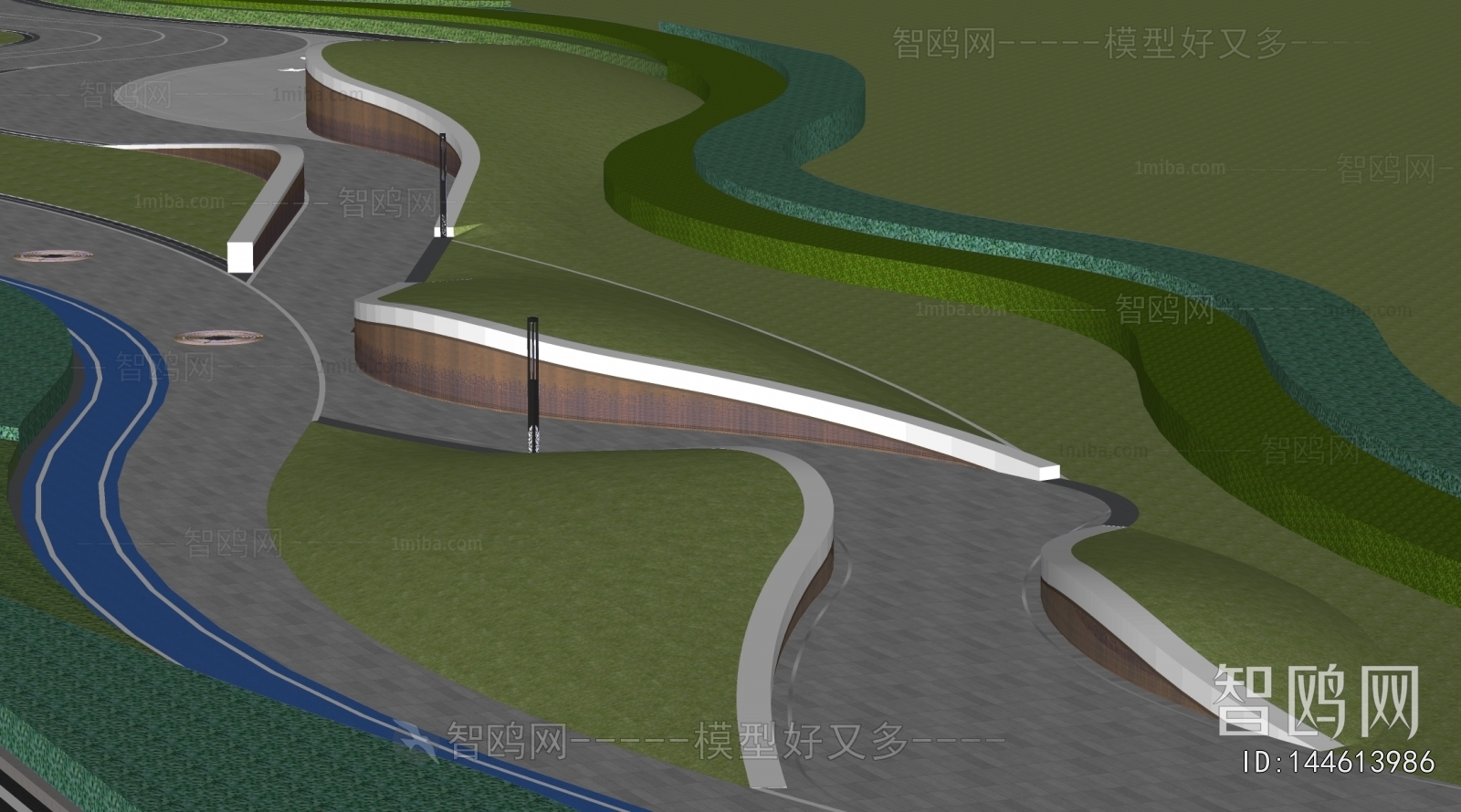 Modern Park Landscape