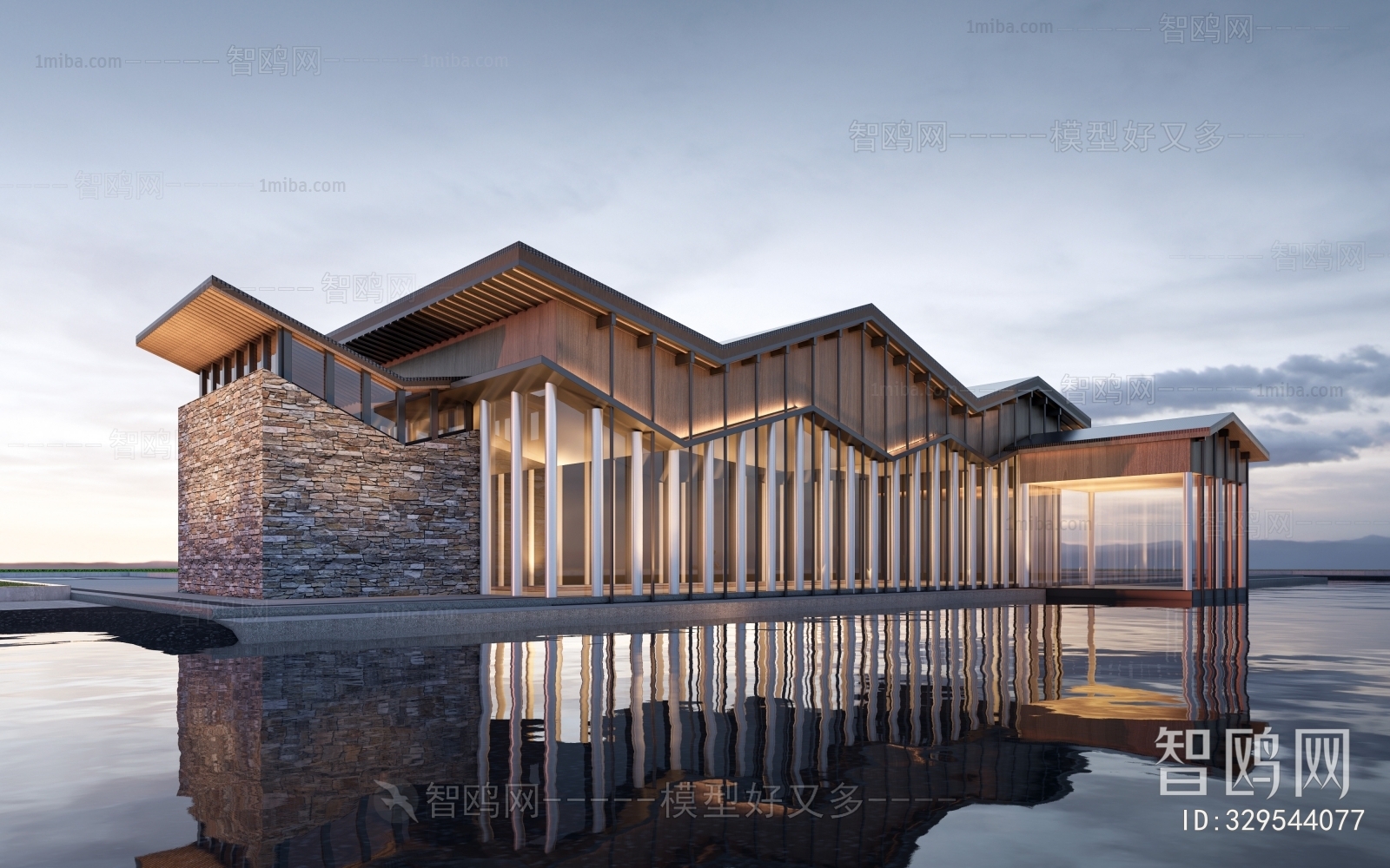 New Chinese Style Architecture Of Artistic Style