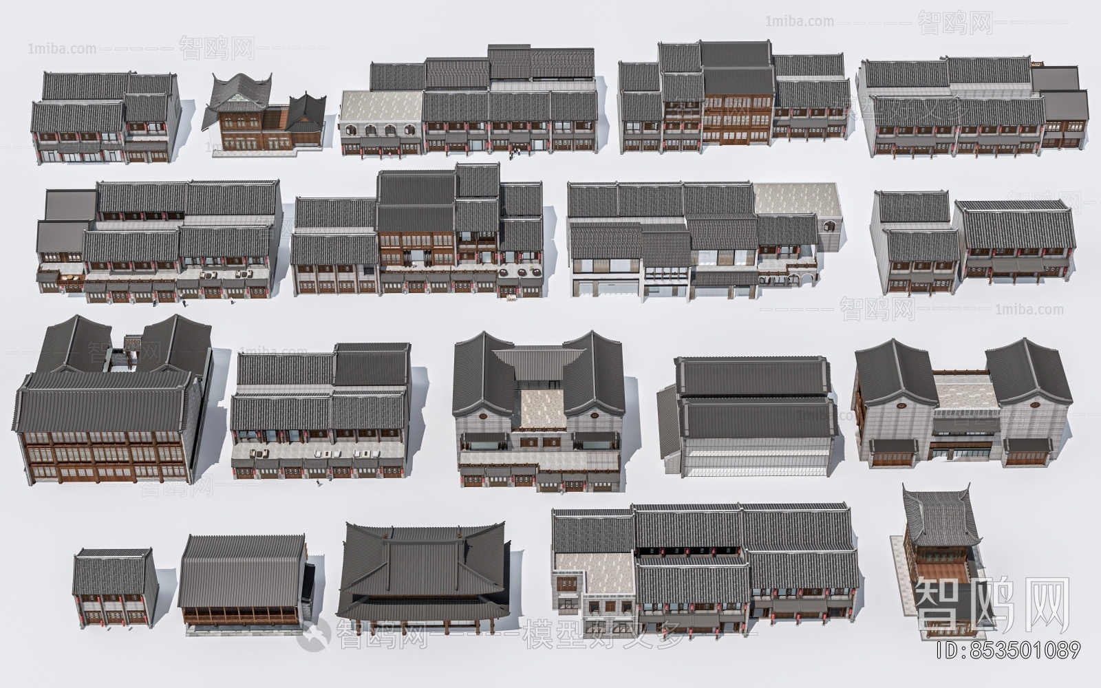 New Chinese Style Appearance Of Commercial Building