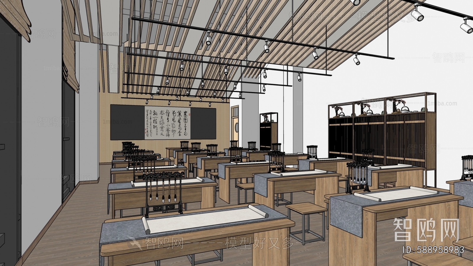 New Chinese Style Calligraphy Classroom