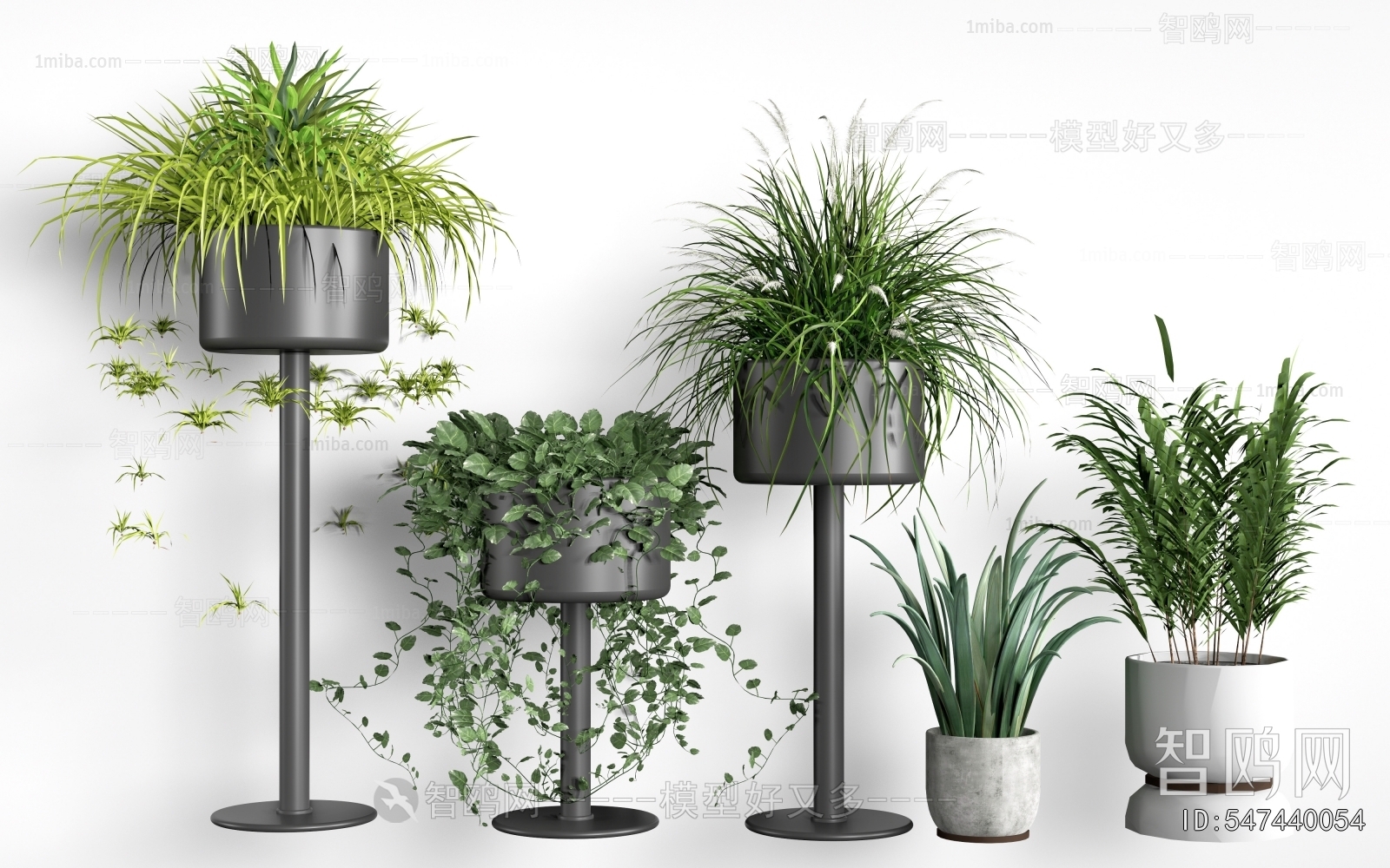 Modern Ground Green Plant Potted Plants