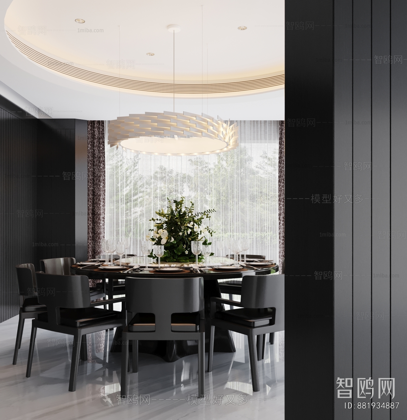 New Chinese Style Dining Room