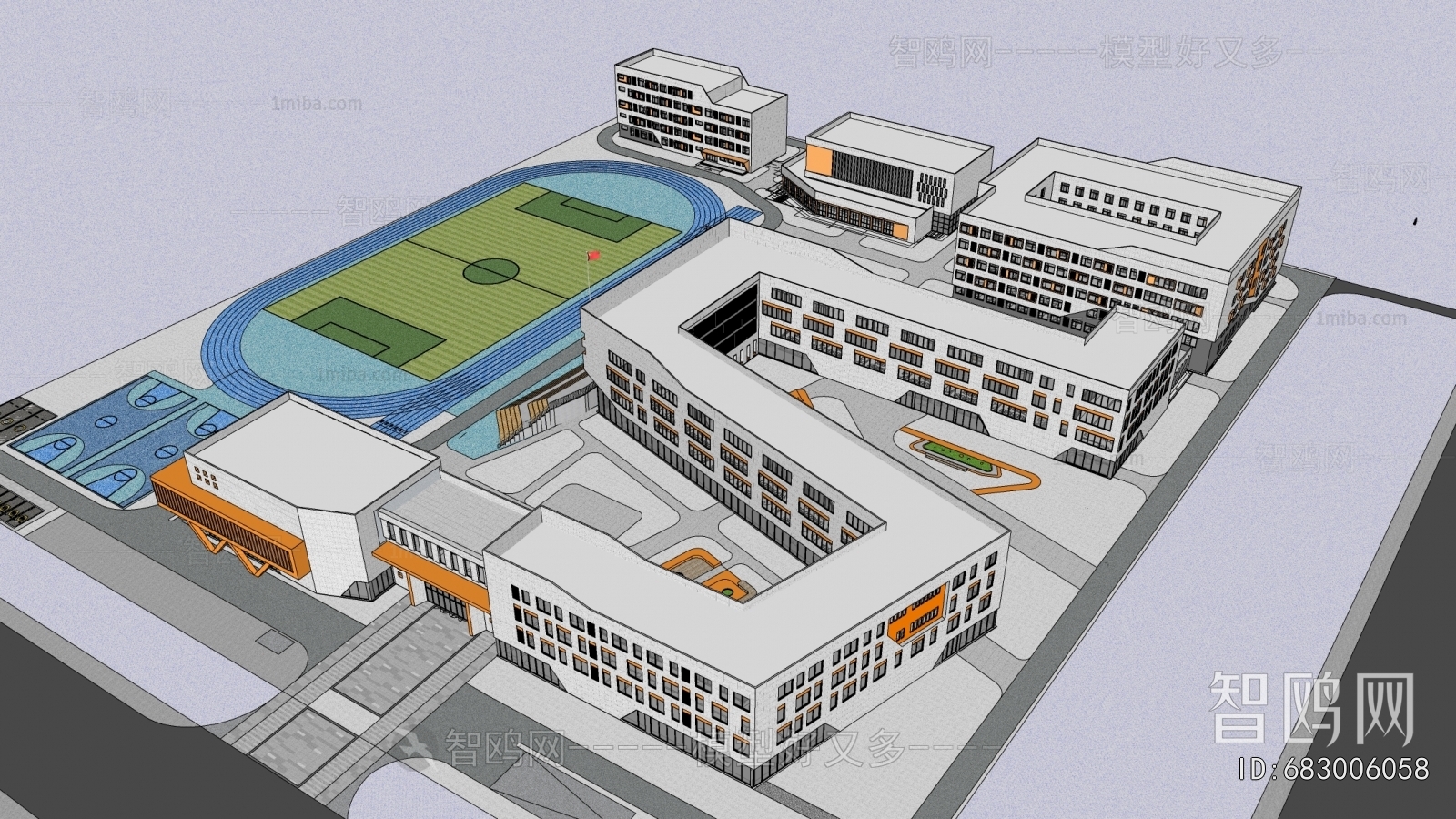 Modern Architectural Bird's-eye View Planning