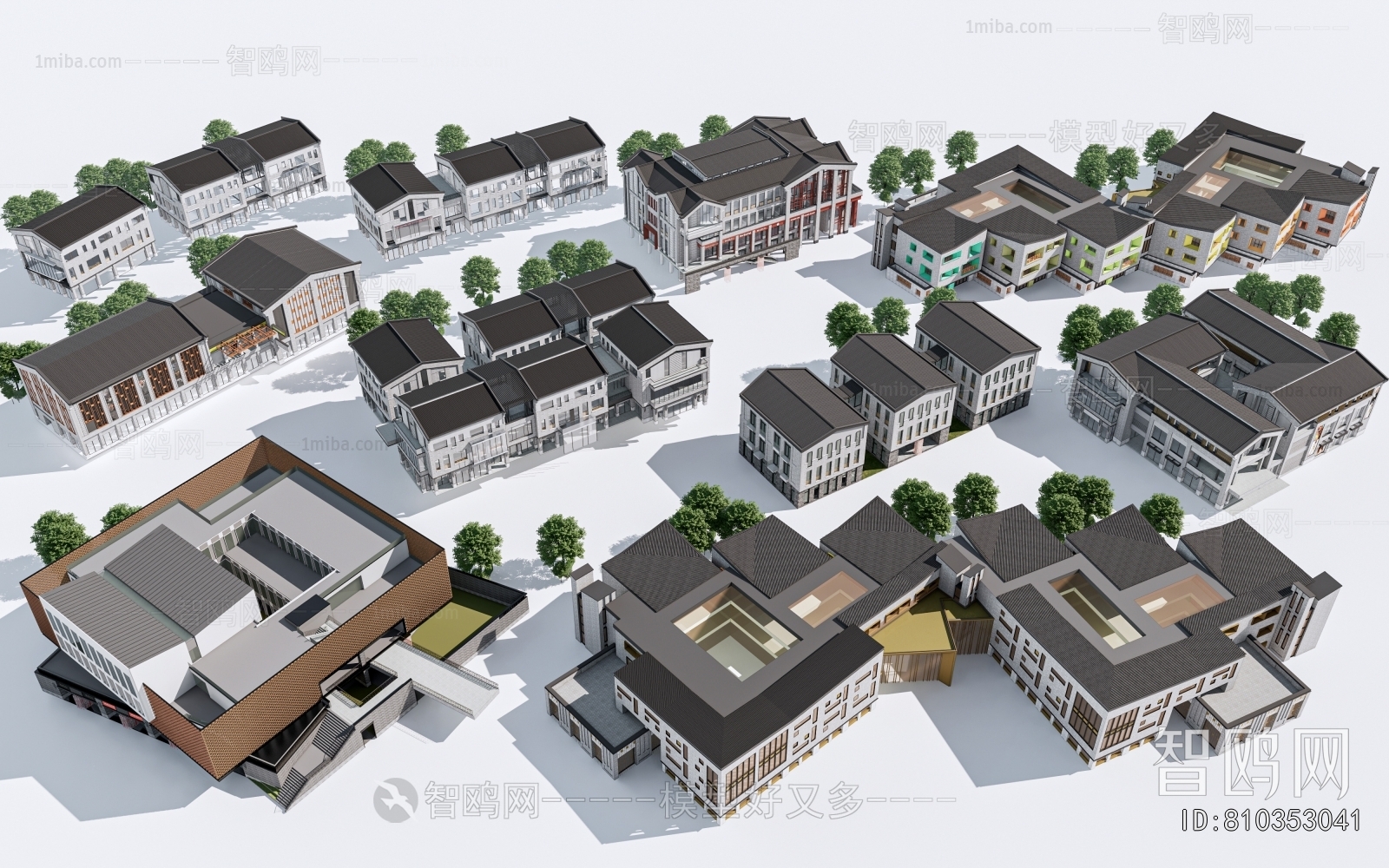 New Chinese Style Appearance Of Commercial Building