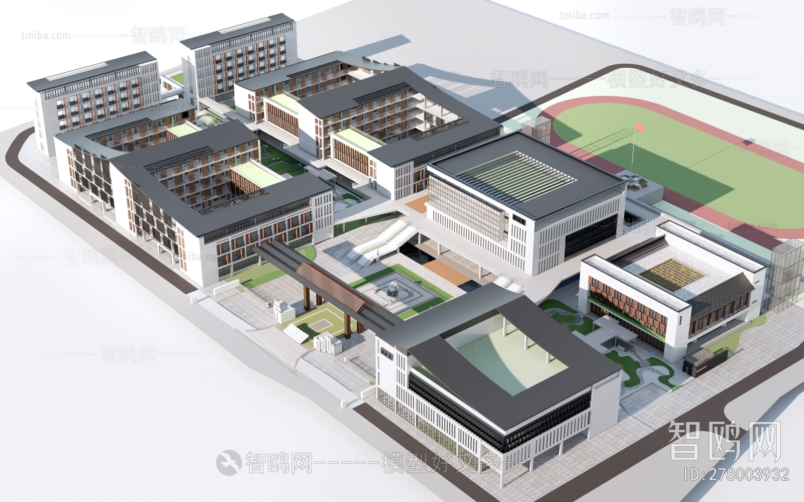 Modern Architectural Bird's-eye View Planning