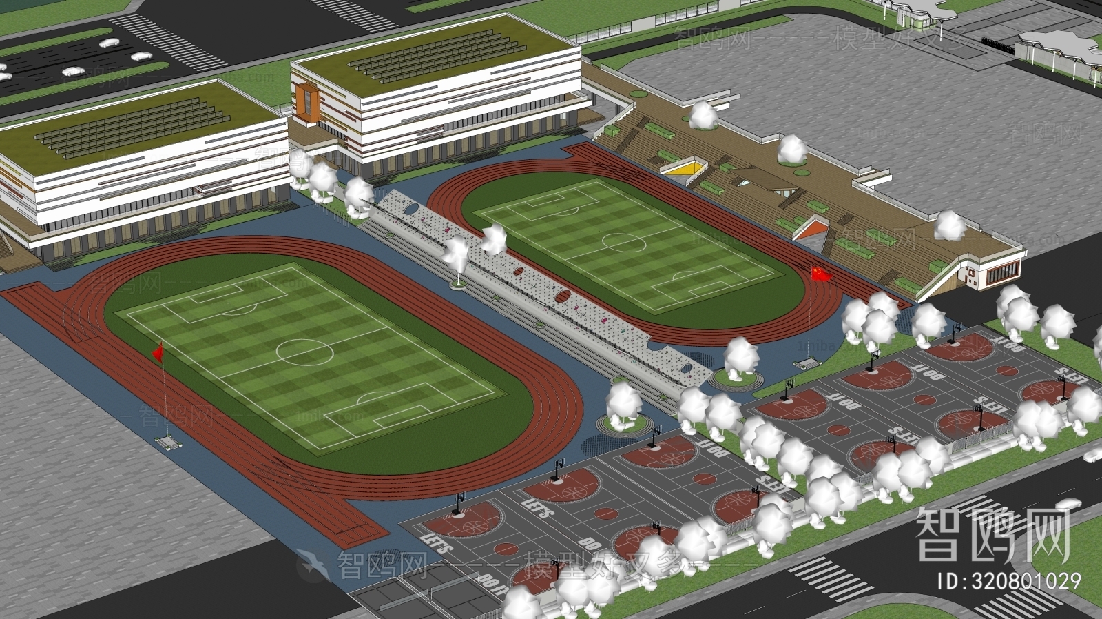 Modern Architectural Bird's-eye View Planning