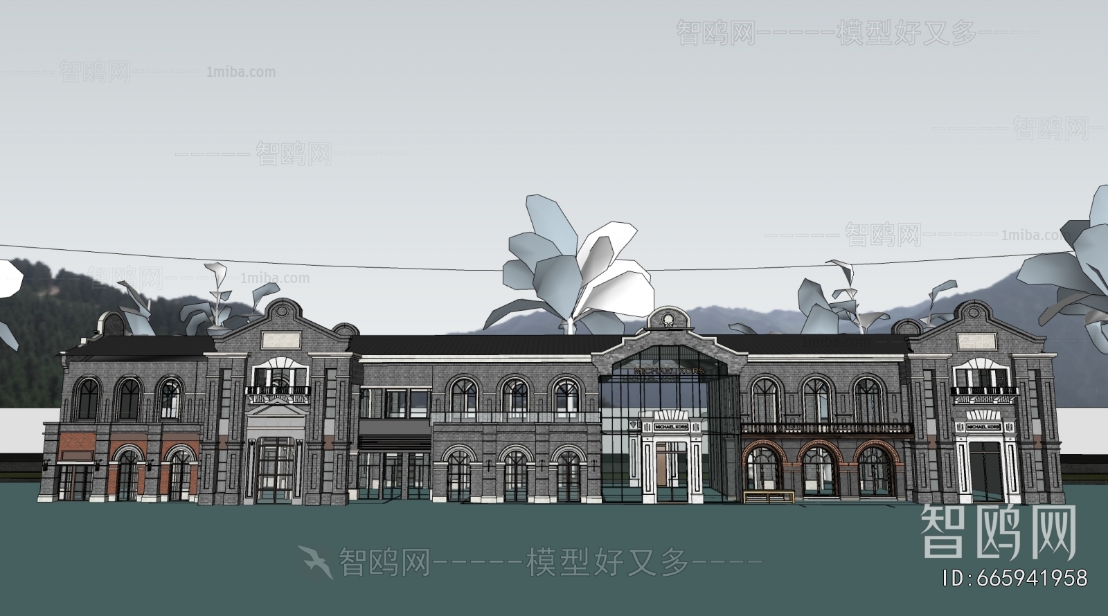New Chinese Style Appearance Of Commercial Building